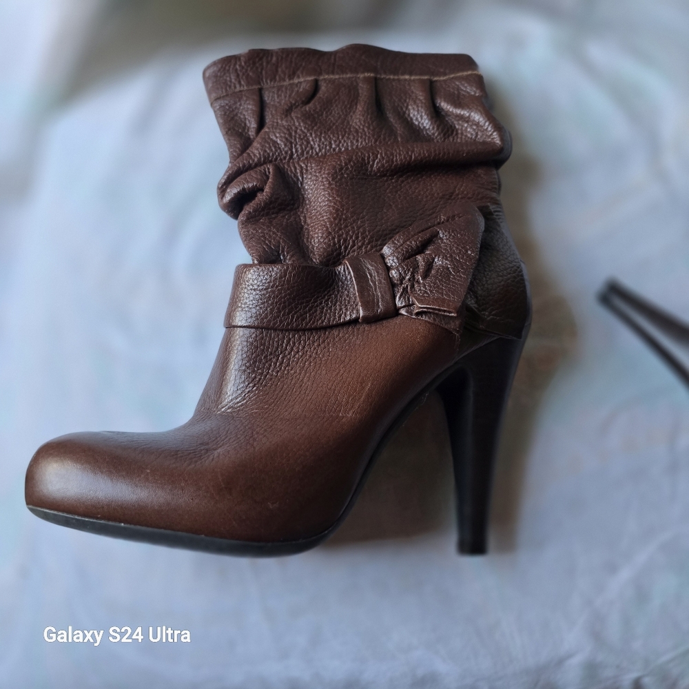 Ganni Brown Heeled Boots